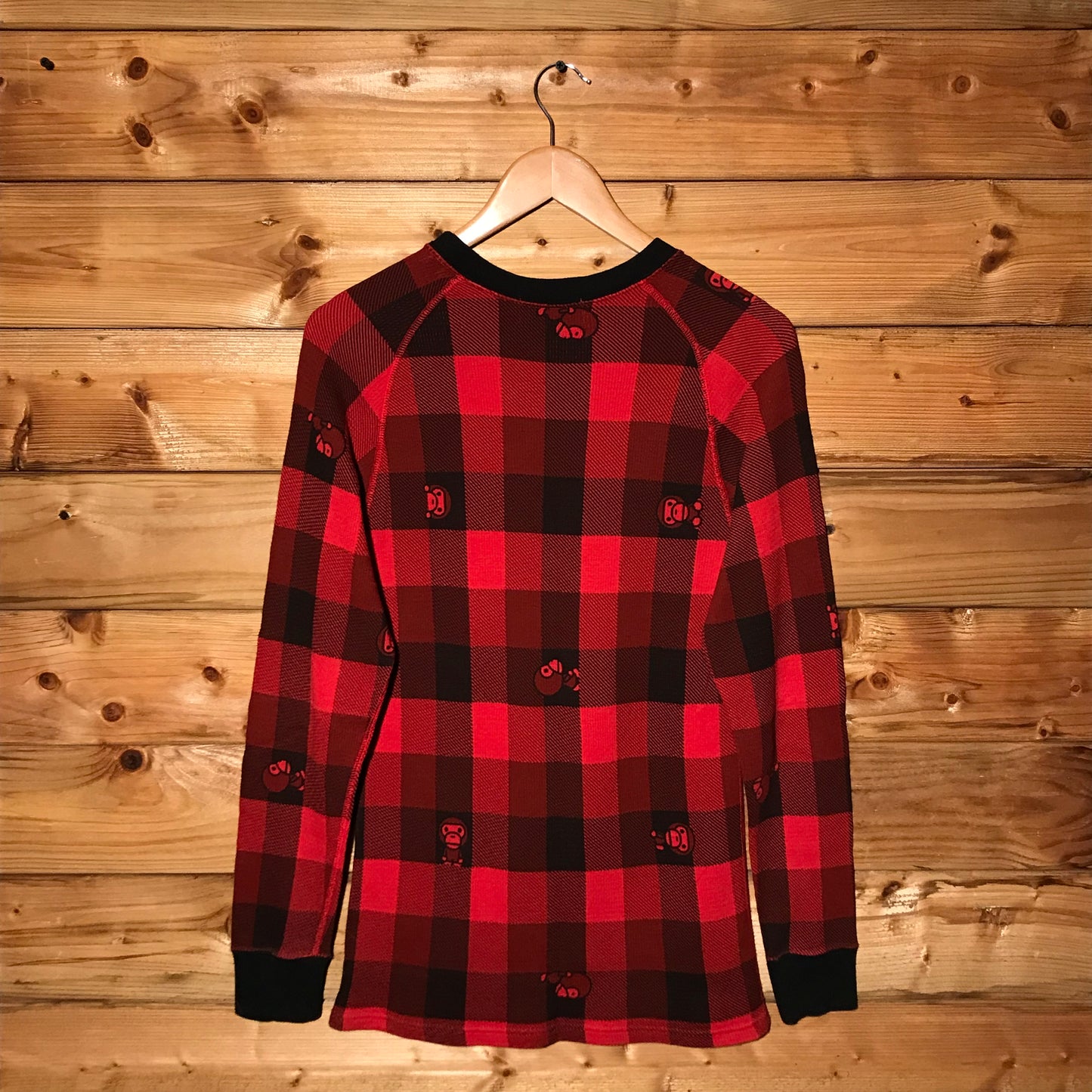 Baby Milo, A Bathing Ape Plaid Tartan AOP long sleeve t shirt