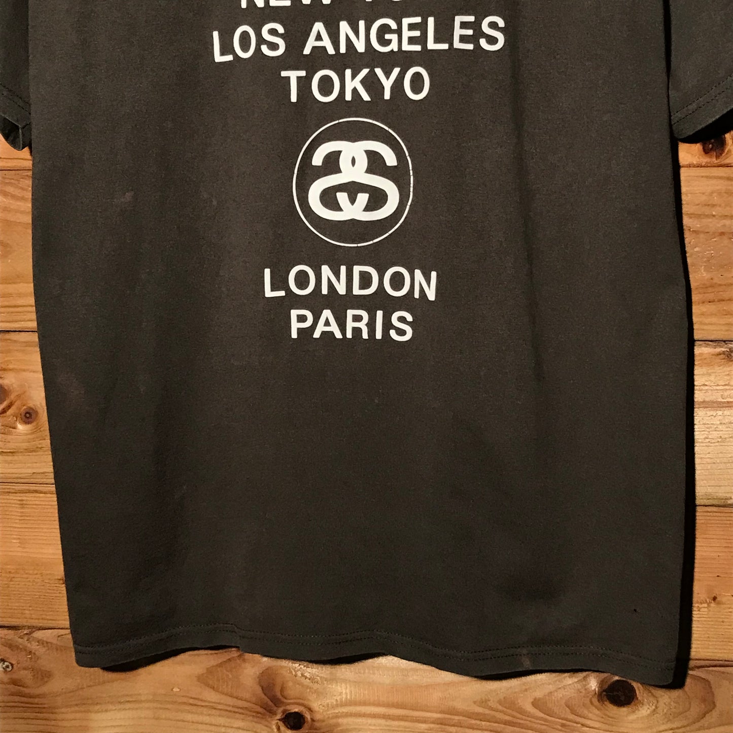 2005 Stüssy 25th Anniversary World Tour Spellout t shirt