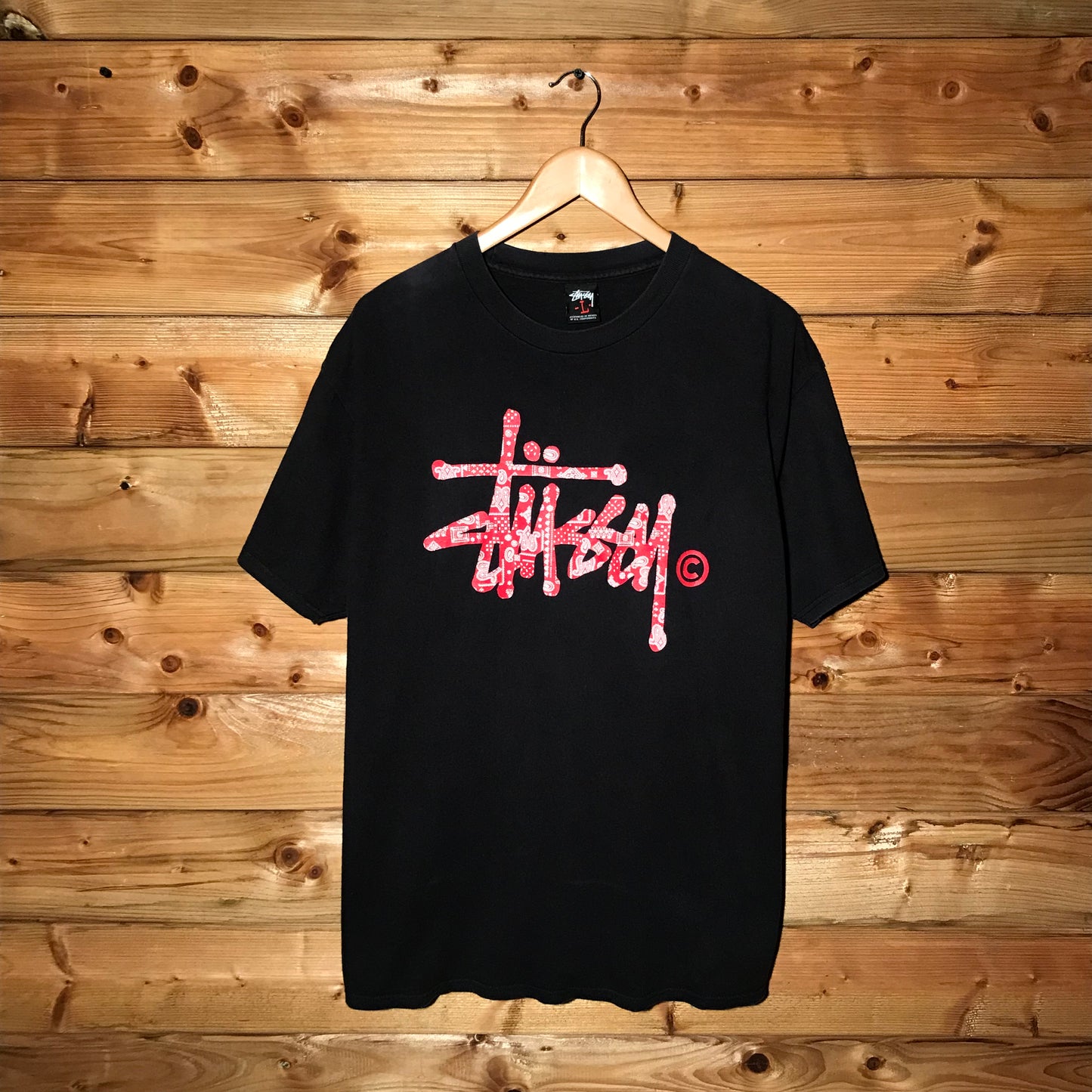 Stüssy Paisley Centre Script Spellout t shirt