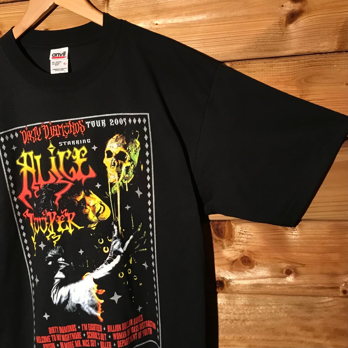 2005 Alice Cooper Dirty Diamonds World Tour t shirt