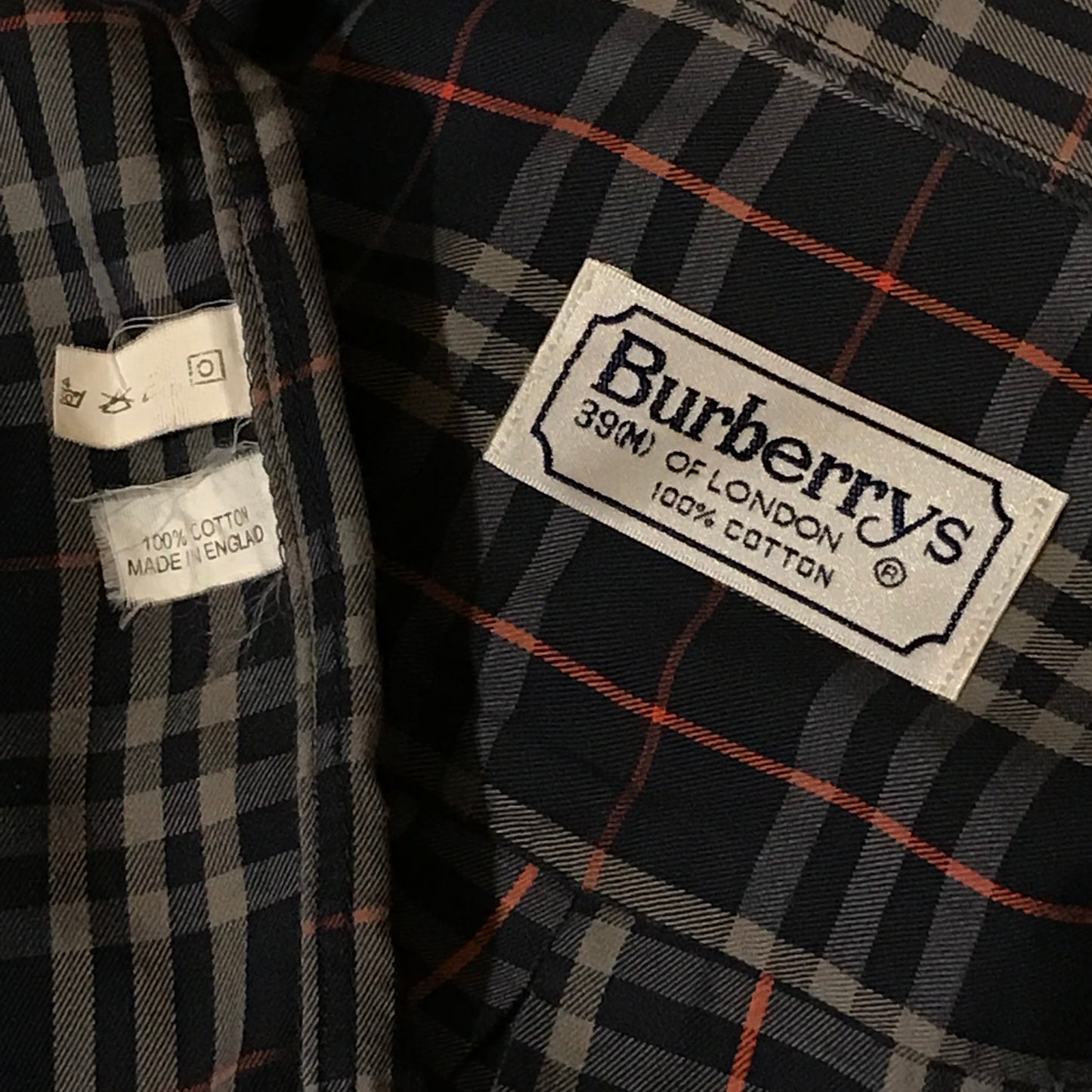 90s Burberry Nova Check Pattern long sleeve button up shirt