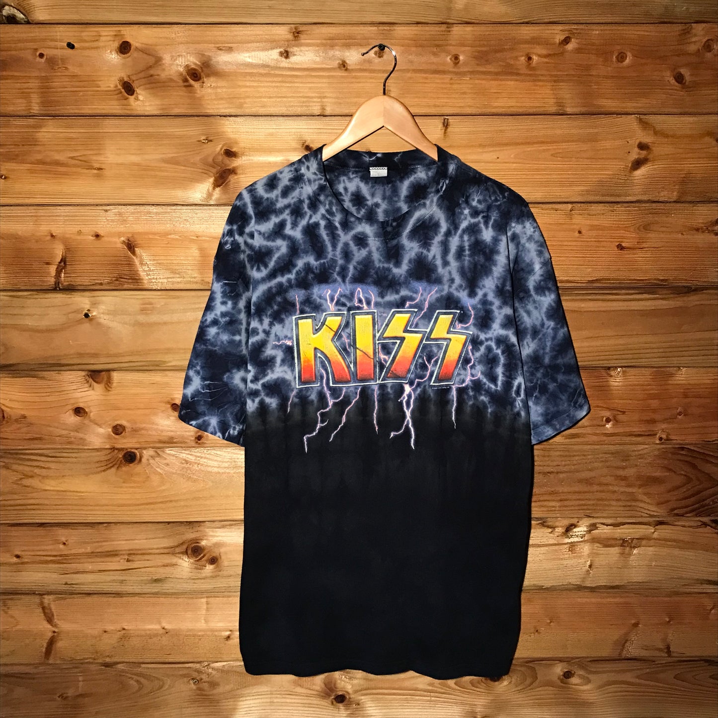 2001 Kiss Tie Dye AOP Band t shirt