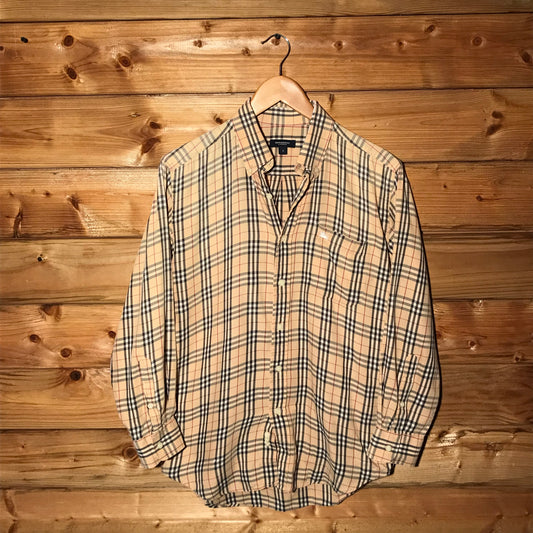 Burberry Nova Check Pattern long sleeve button up shirt