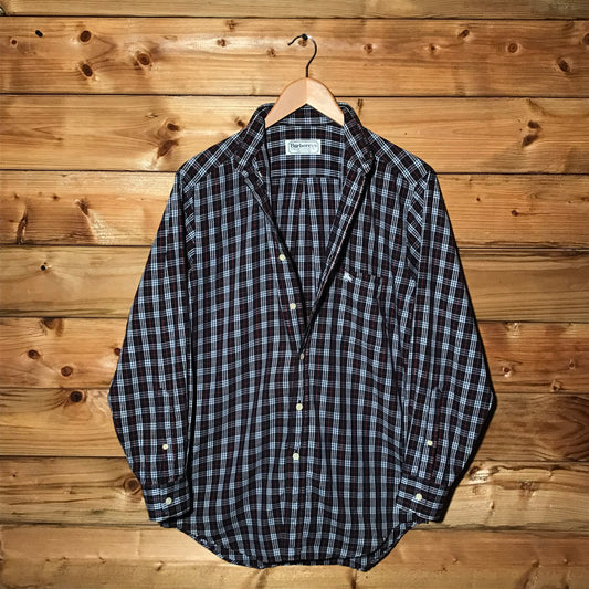 90s Burberry Nova Check Pattern long sleeve button up shirt