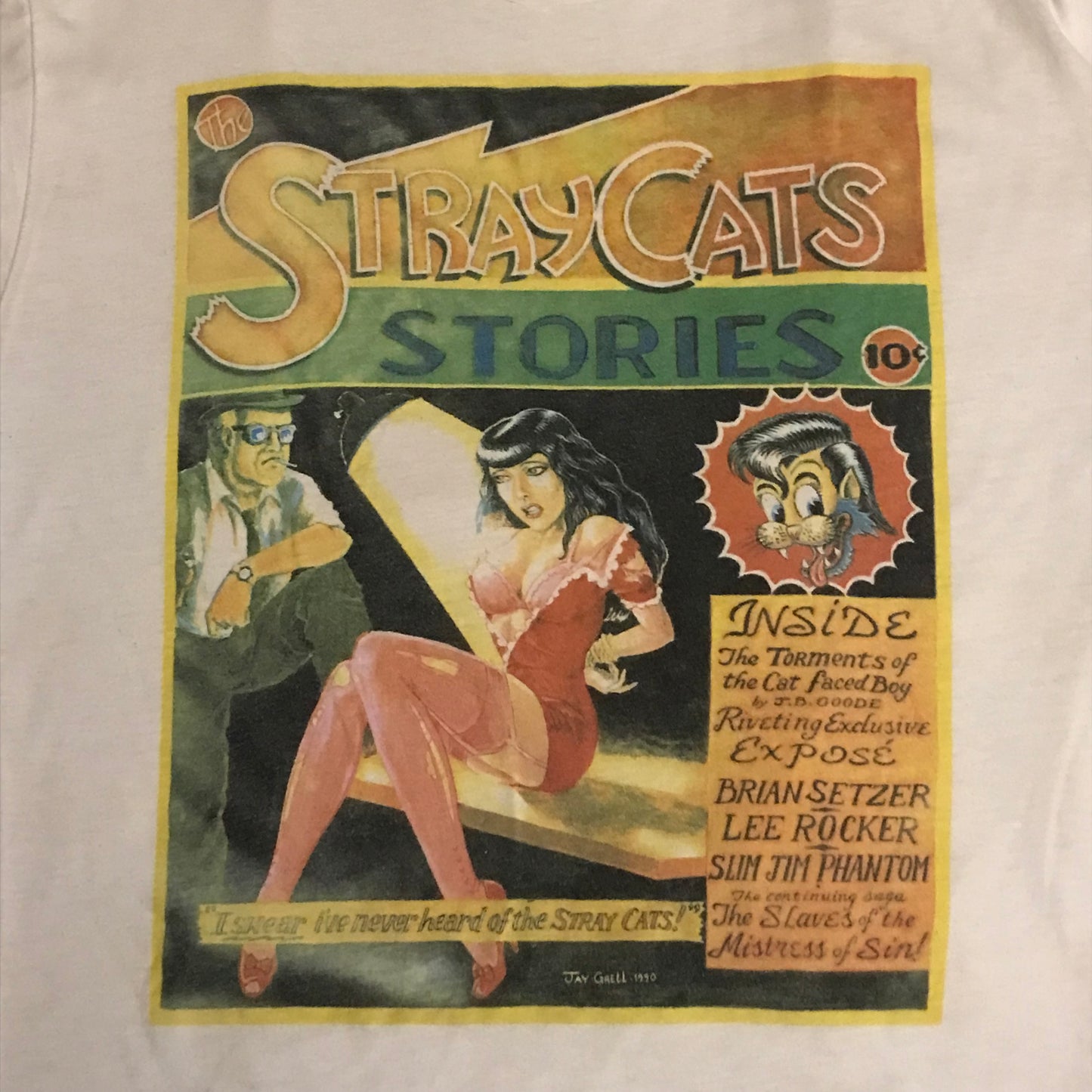 1990 Stray Cats Stories Band long sleeve t shirt