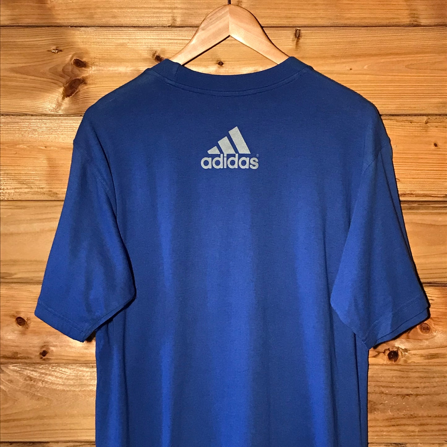 90s Adidas 3D Centre Striped Logo t shirt