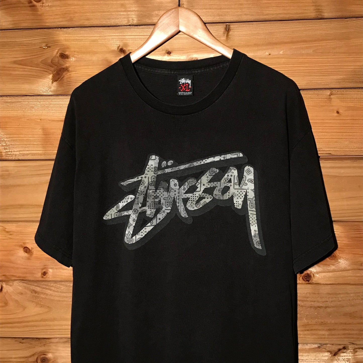 Stüssy Paisley Slanted Script Spellout t shirt