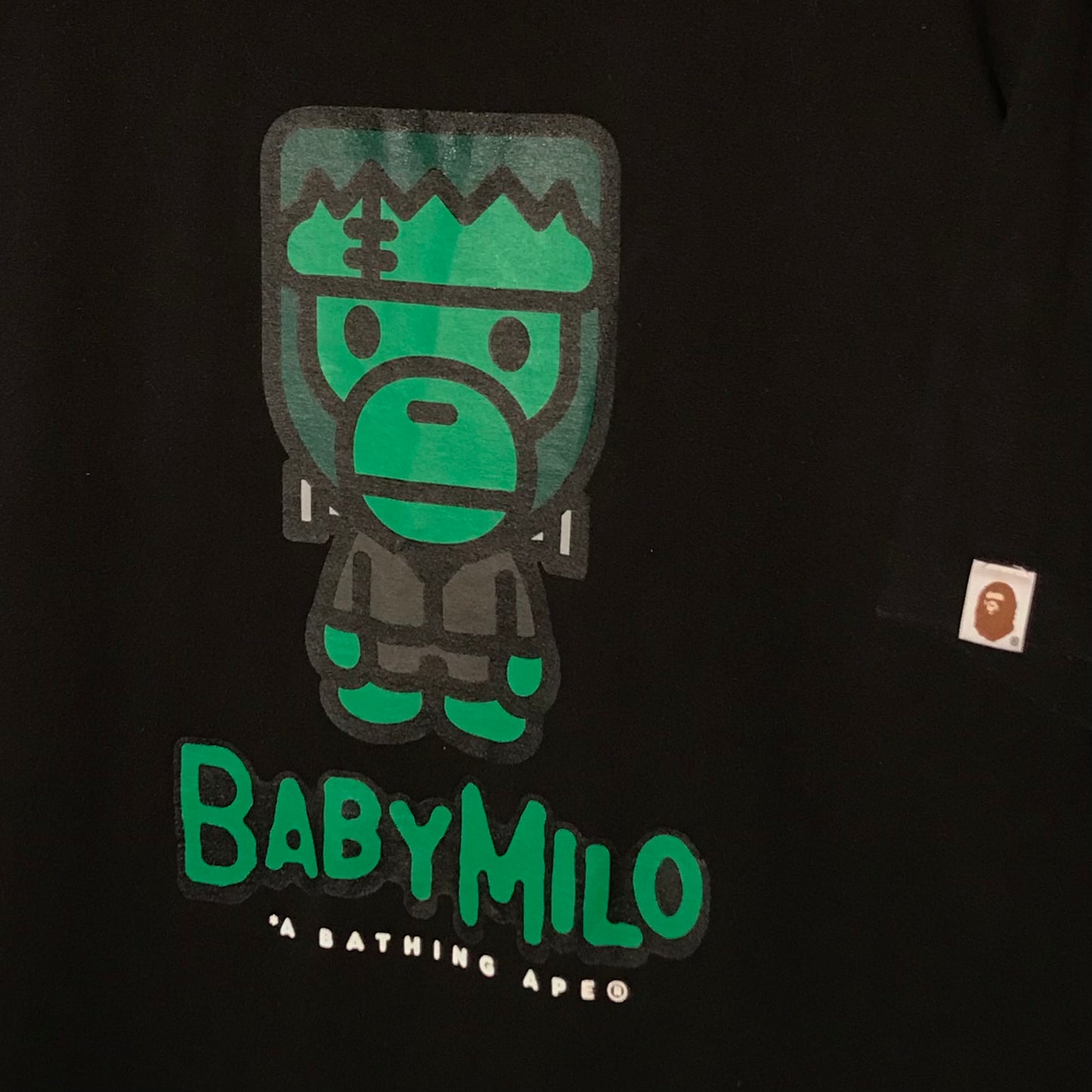 2016 Baby Milo, A Bathing Ape Halloween Frankenstein t shirt