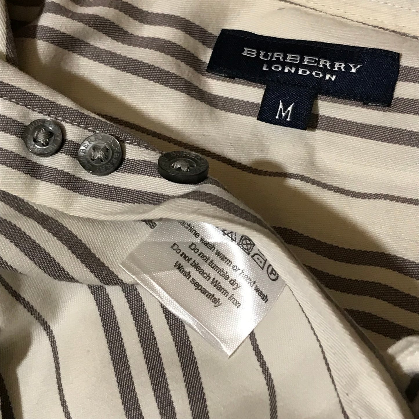 Burberry Nova Stripe Pattern short sleeve button up shirt