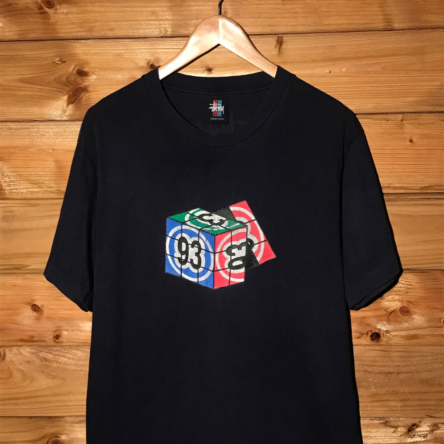 90s Stüssy Rubiks Cube 93 t shirt