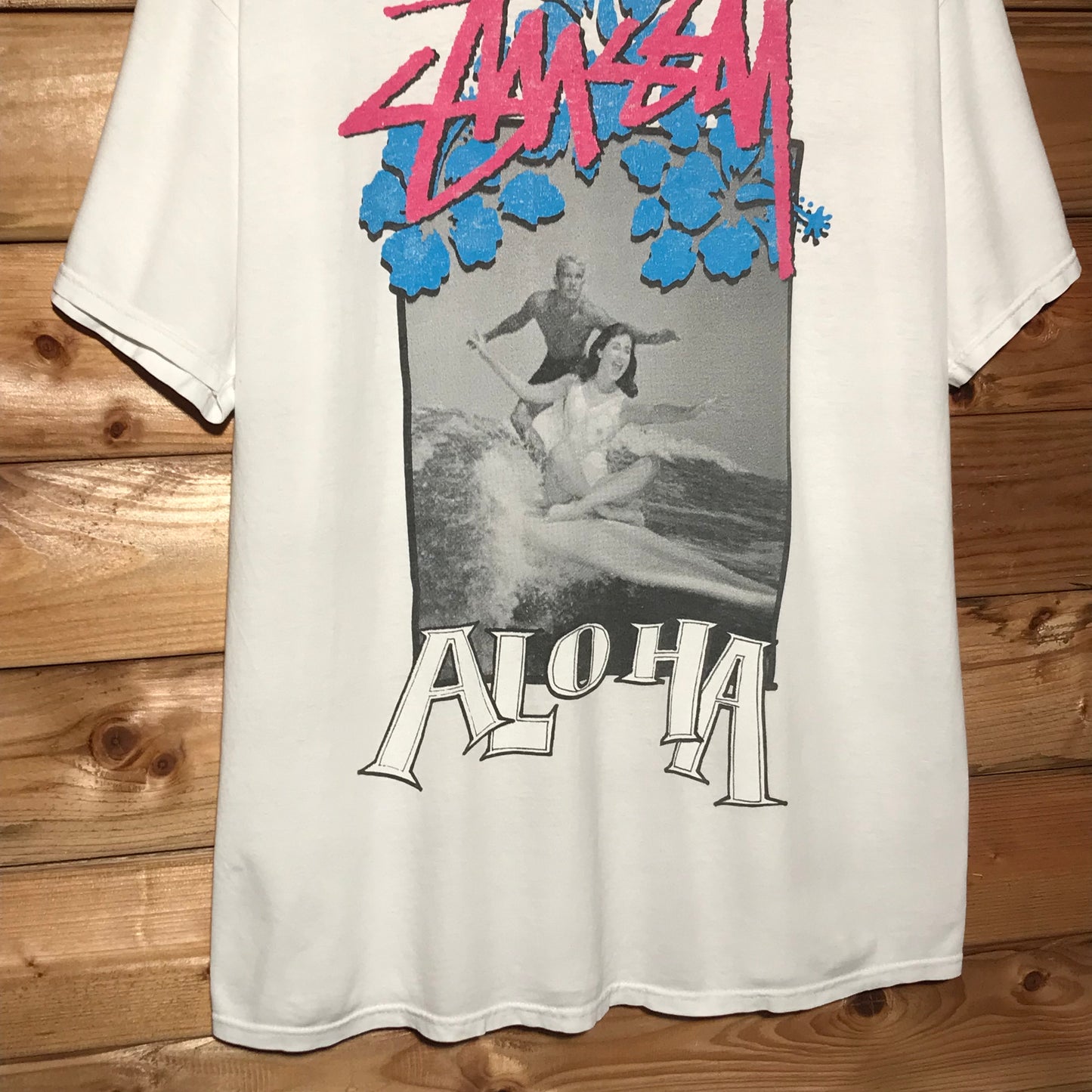 Stüssy Aloha Floral Surf Photo t shirt