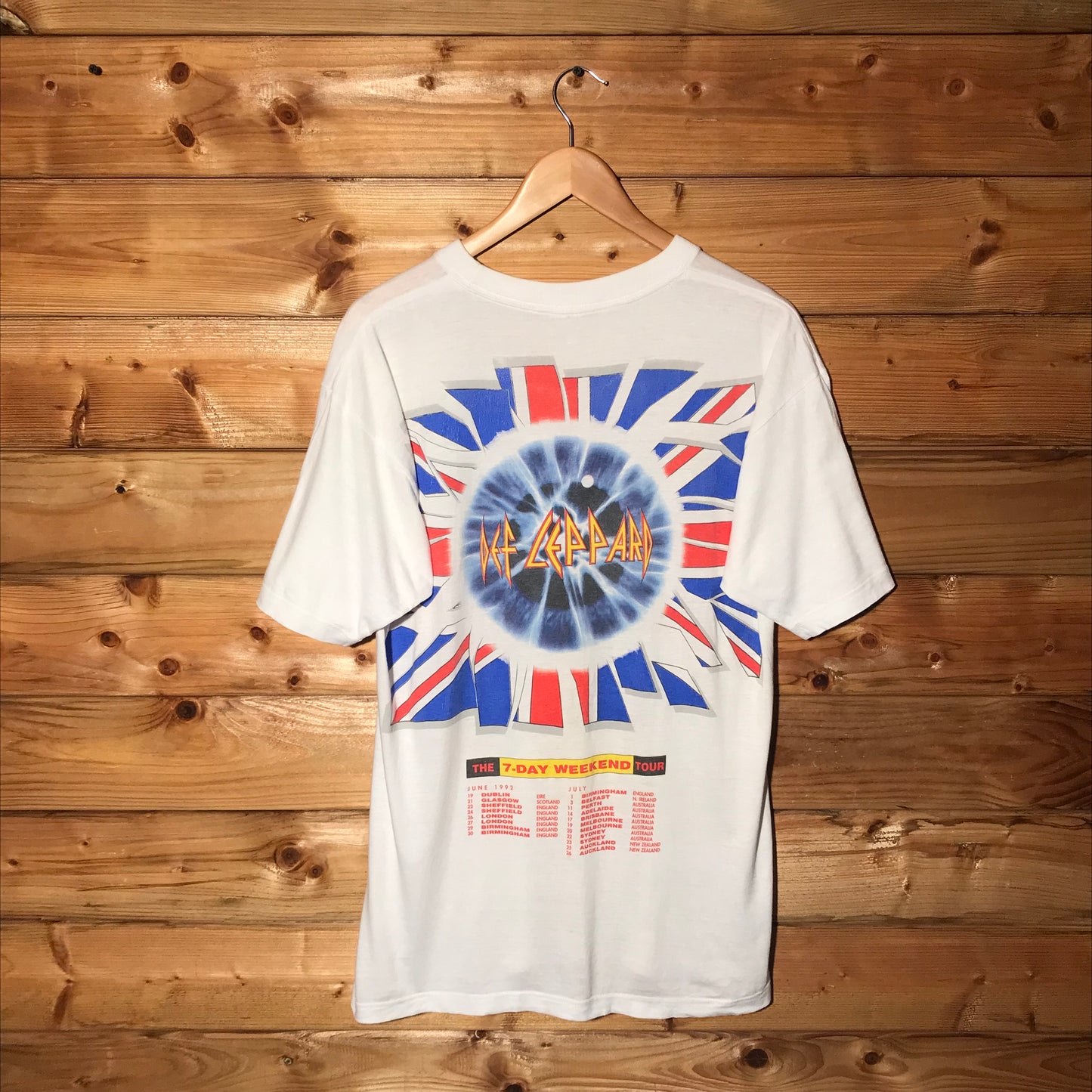 1992 Def Leppard The Adrenalize 7 Day Weekend Tour t shirt