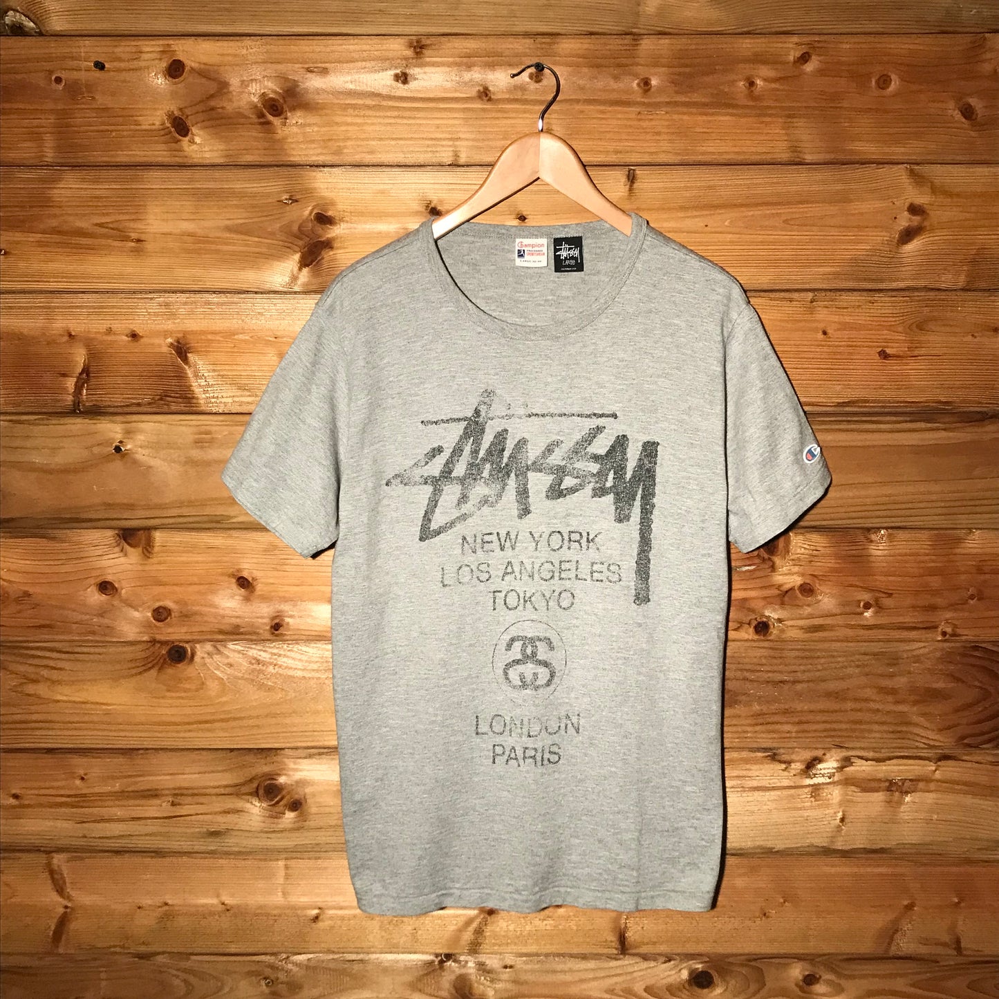 2015 Stüssy x Champion Rochester Collection World Tour t shirt