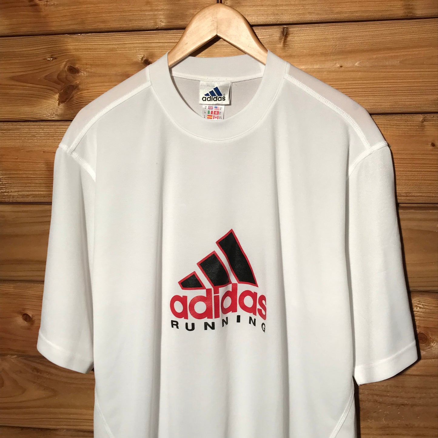 90s Adidas Running Spellout Climalite t shirt