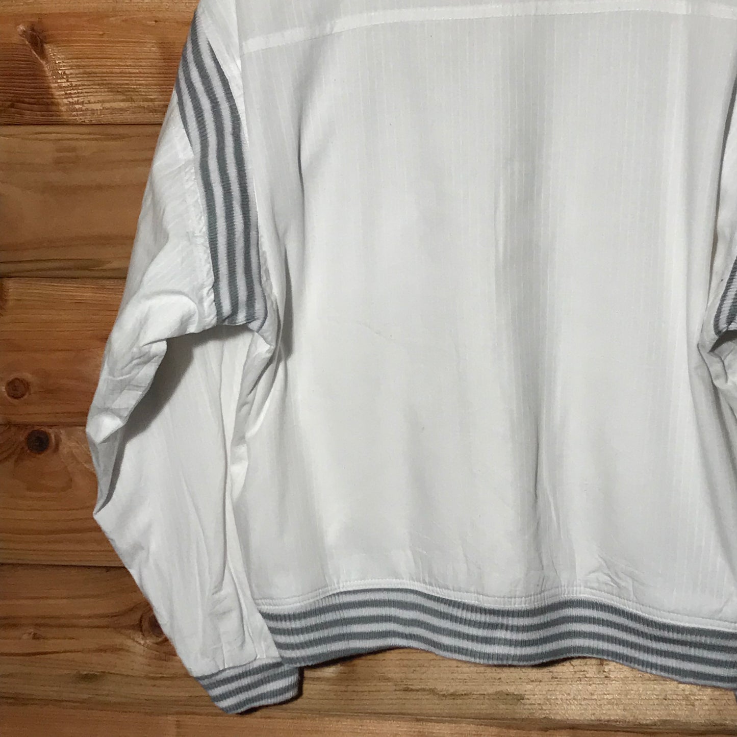 80s Lacoste Chemise Patch Striped bomber jacket