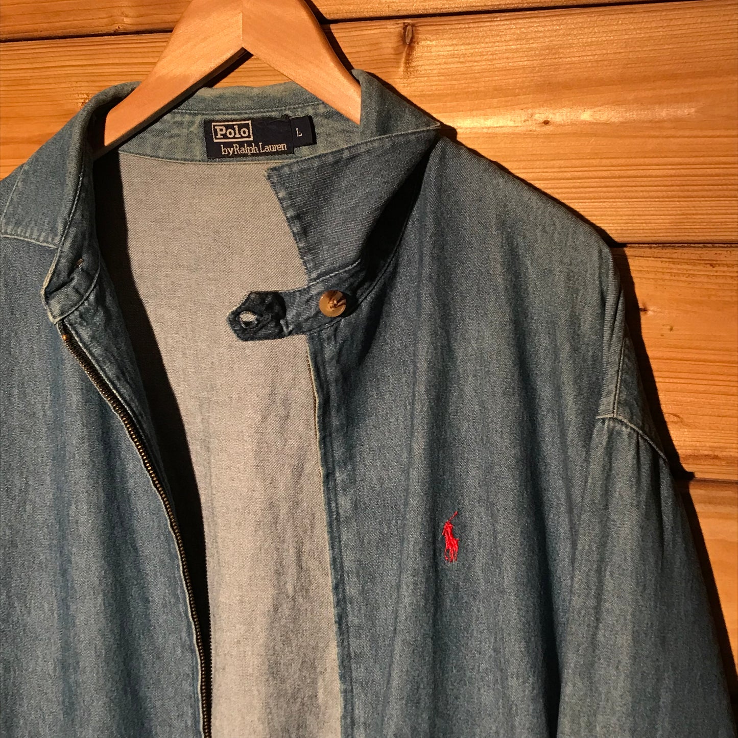 90s Polo Ralph Lauren denim harrington jacket