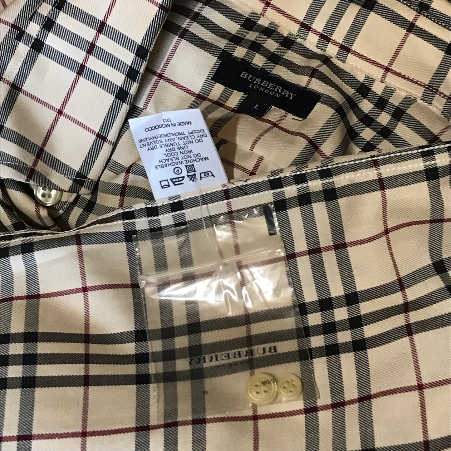 Burberry Nova Check Pattern long sleeve button up shirt