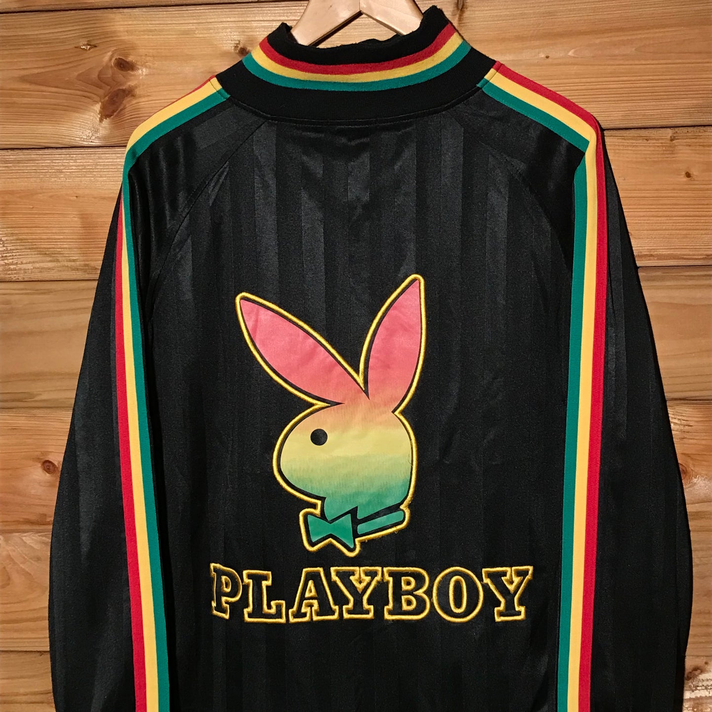 Playboy Bunny Rasta Striped track jacket