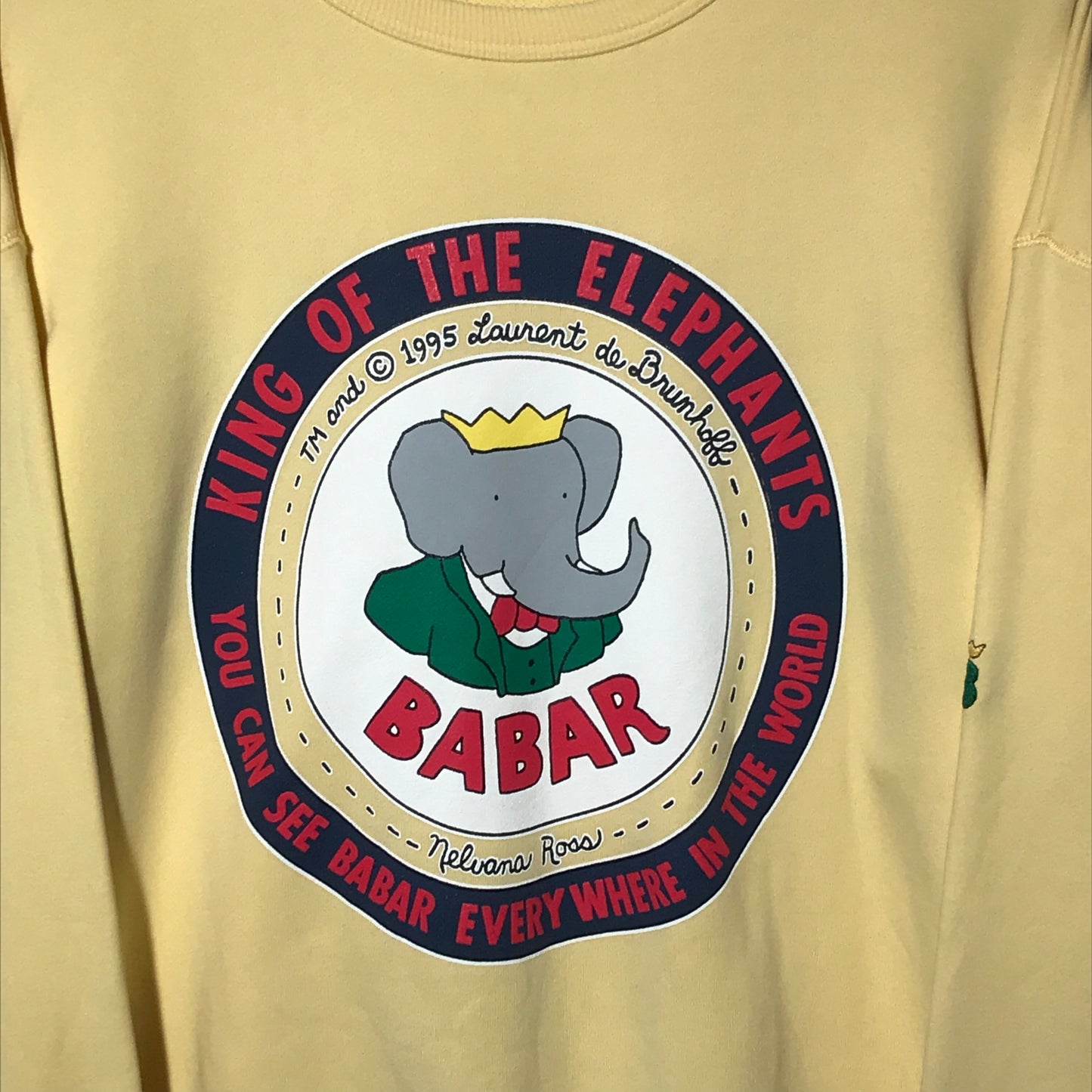 1995 Babar King Of The Elephants sweatshirt