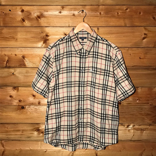 Burberry Nova Check Pattern short sleeve button up shirt