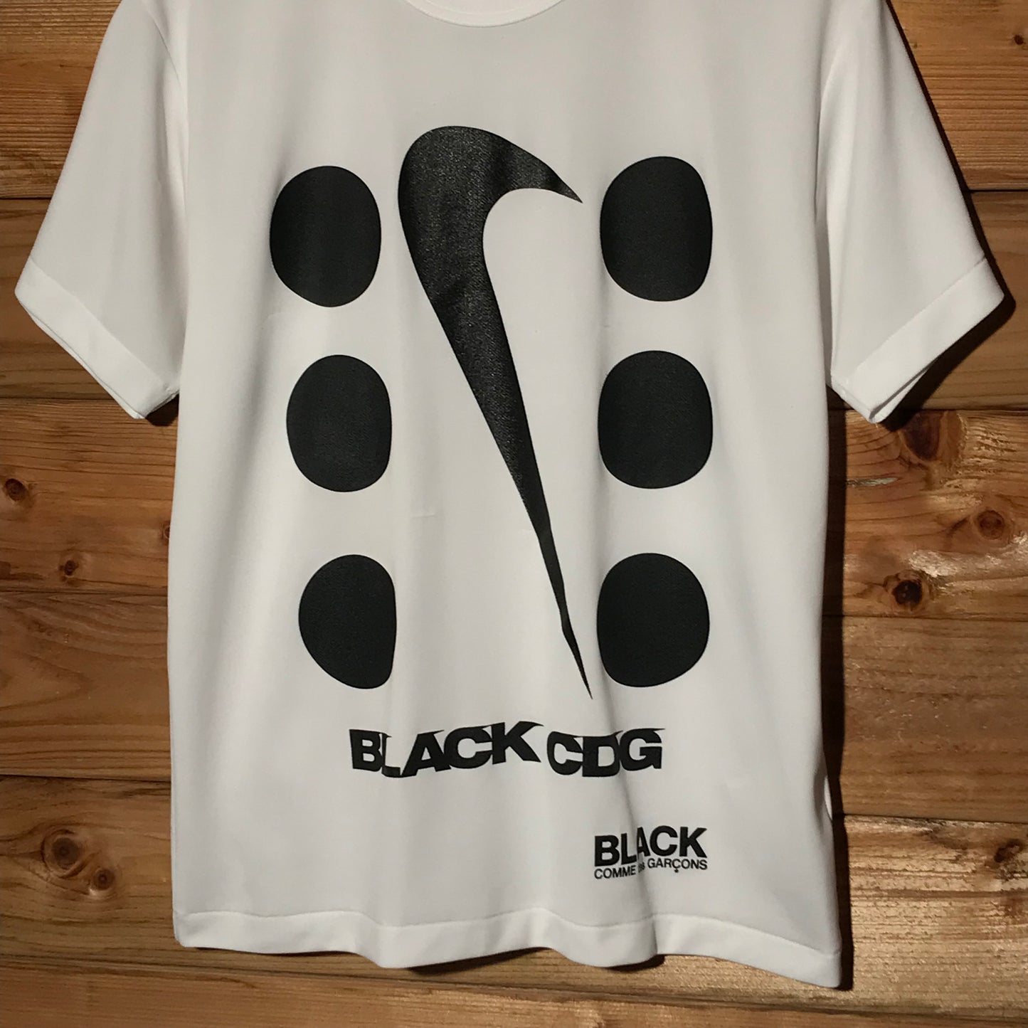 2017 Nike x Comme Des Garçons Black Downward Swoosh t shirt