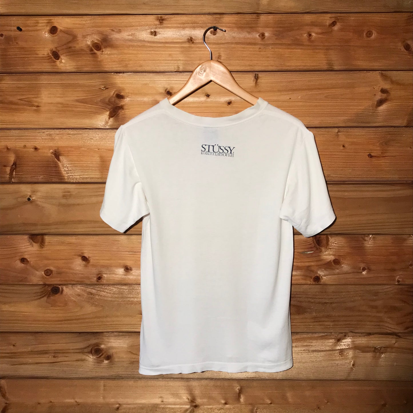 90s Stüssy New York To Los Angeles Spellout t shirt