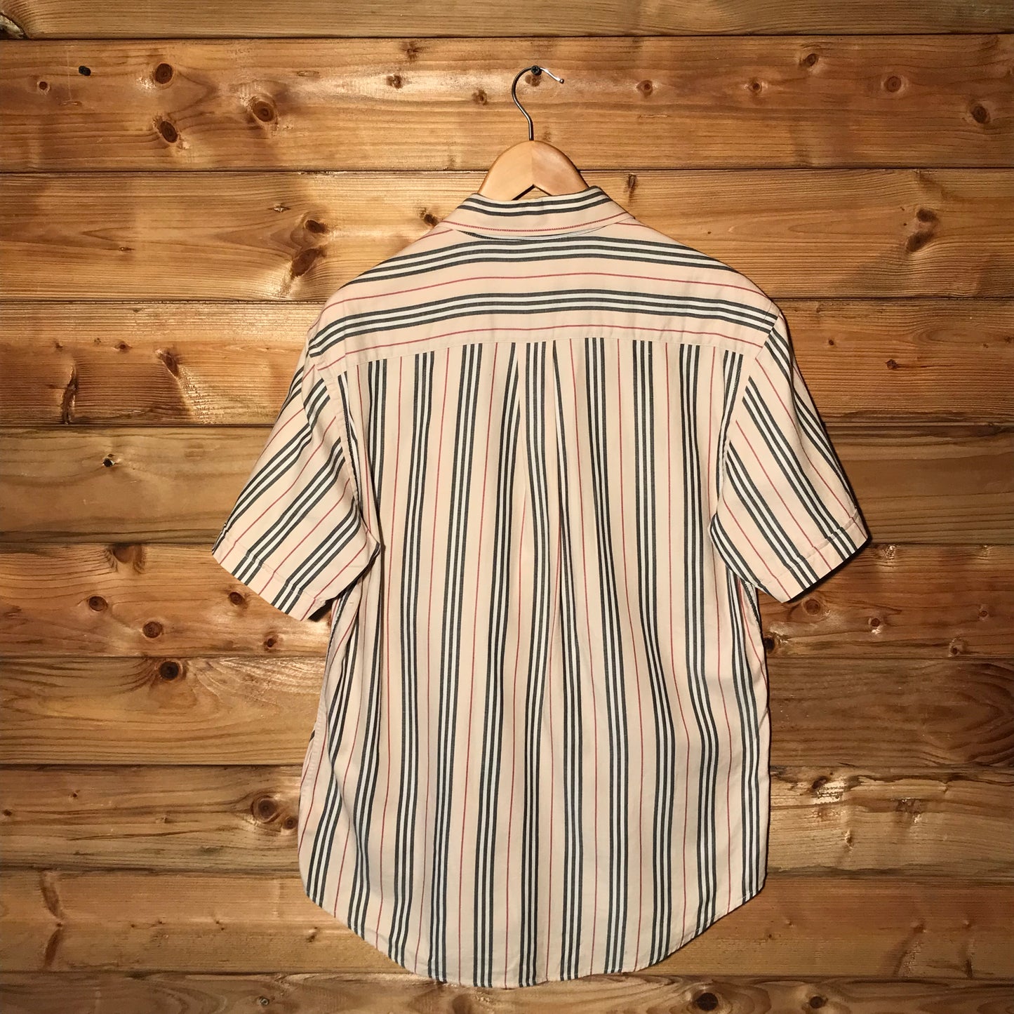 Burberry Nova Stripe Pattern short sleeve button up shirt