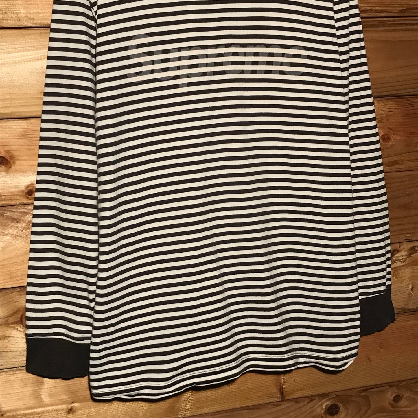 2015 Supreme Striped Spellout long sleeve t shirt