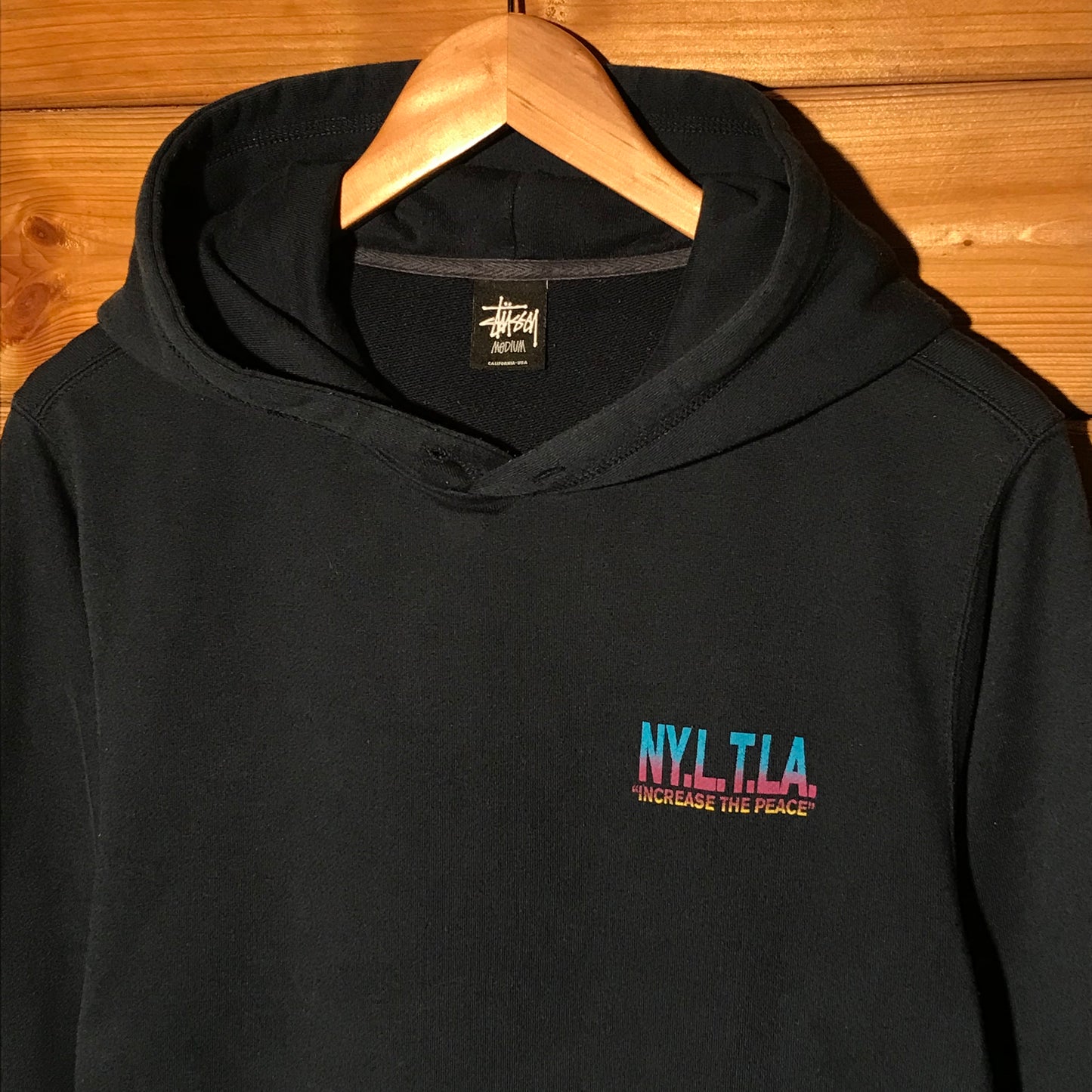 Stüssy NYTLA Gradient Script Spellout hoodie