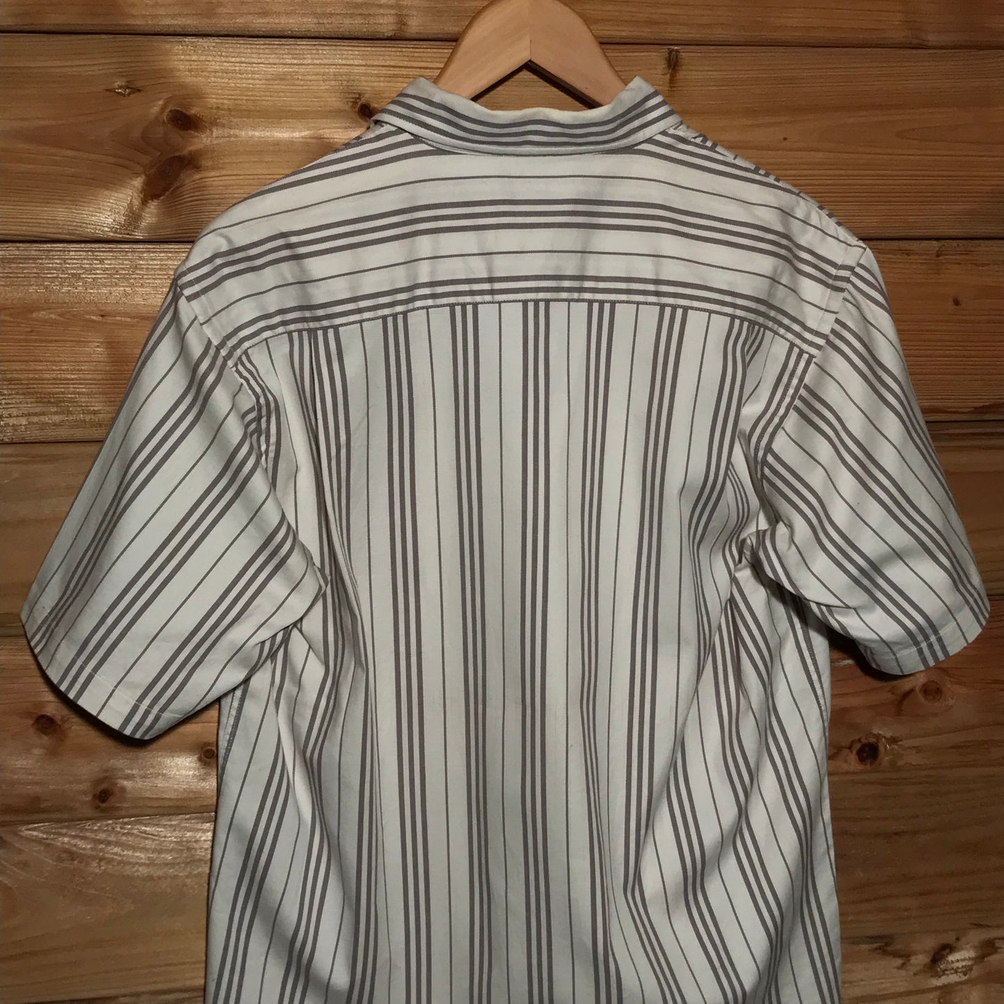 Burberry Nova Stripe Pattern short sleeve button up shirt