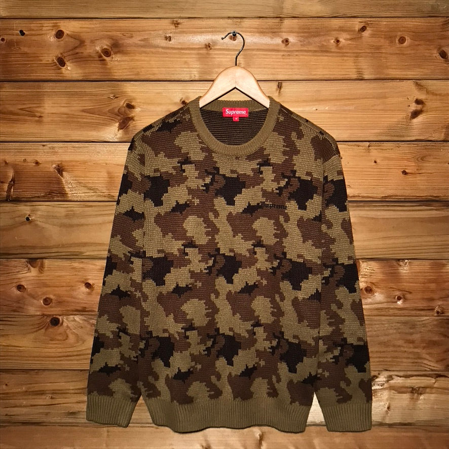 2016 Supreme Digi Camouflage knit sweatshirt