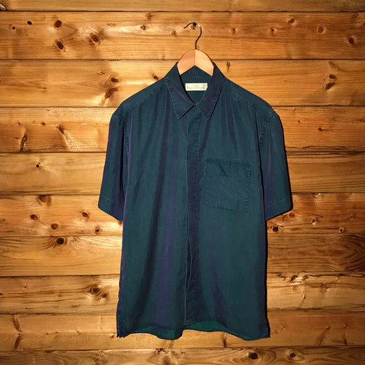 90s St Michael Colour Weft button up shirt