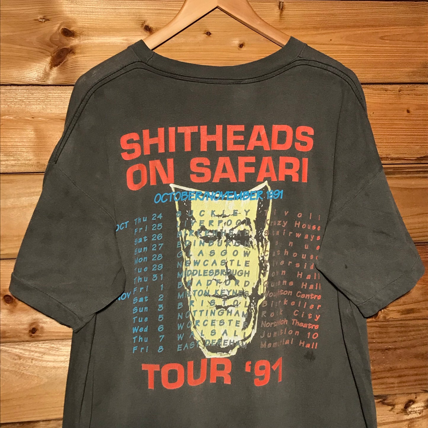 1991 Wolfsbane Shitheads On Safari UK Tour t shirt