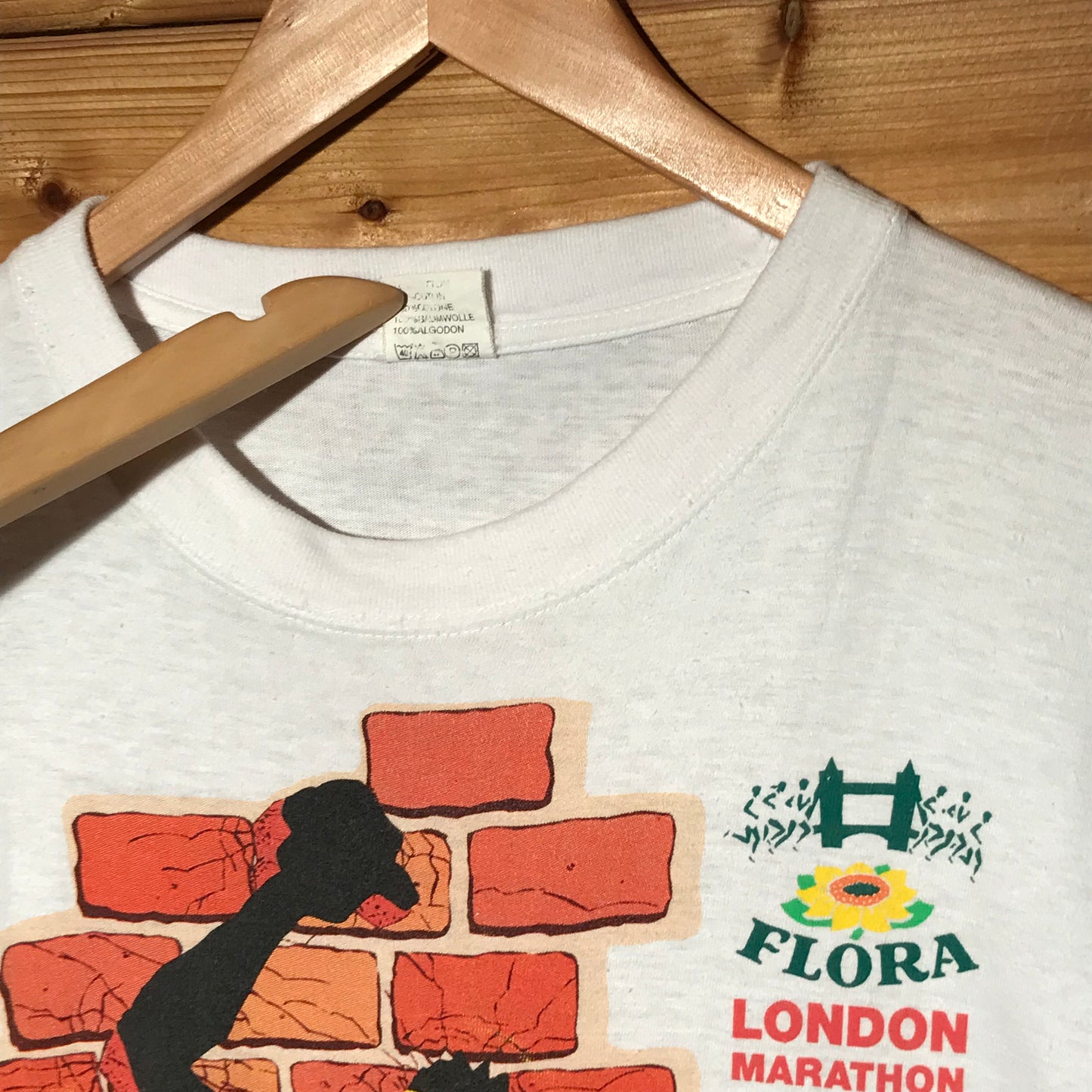 1996 Flora London Marathon I Ran Through The Wall t shirt