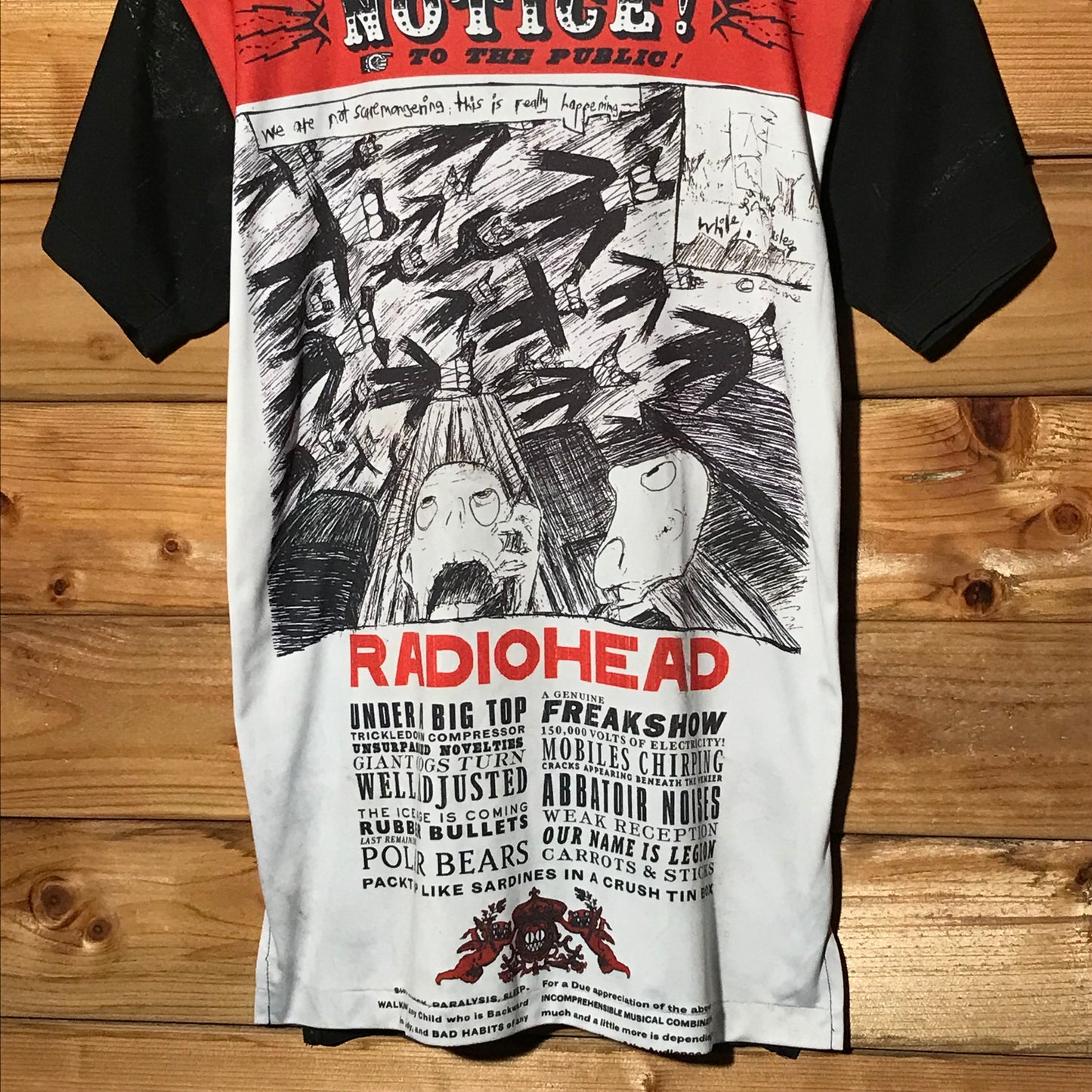 Radiohead Notice To The Public Amnesiac Tour Poster t shirt