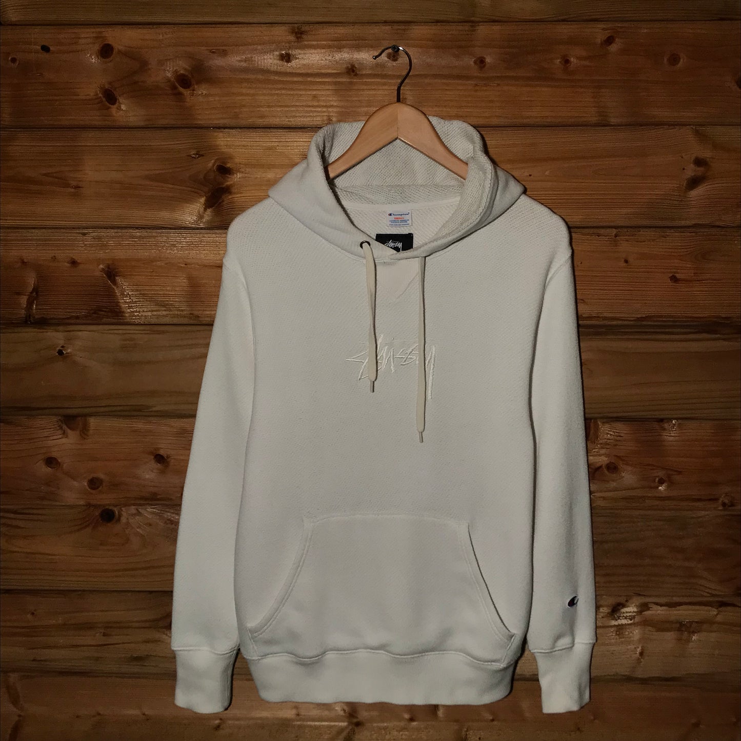 2017 Stüssy x Champion Tonal Script hoodie