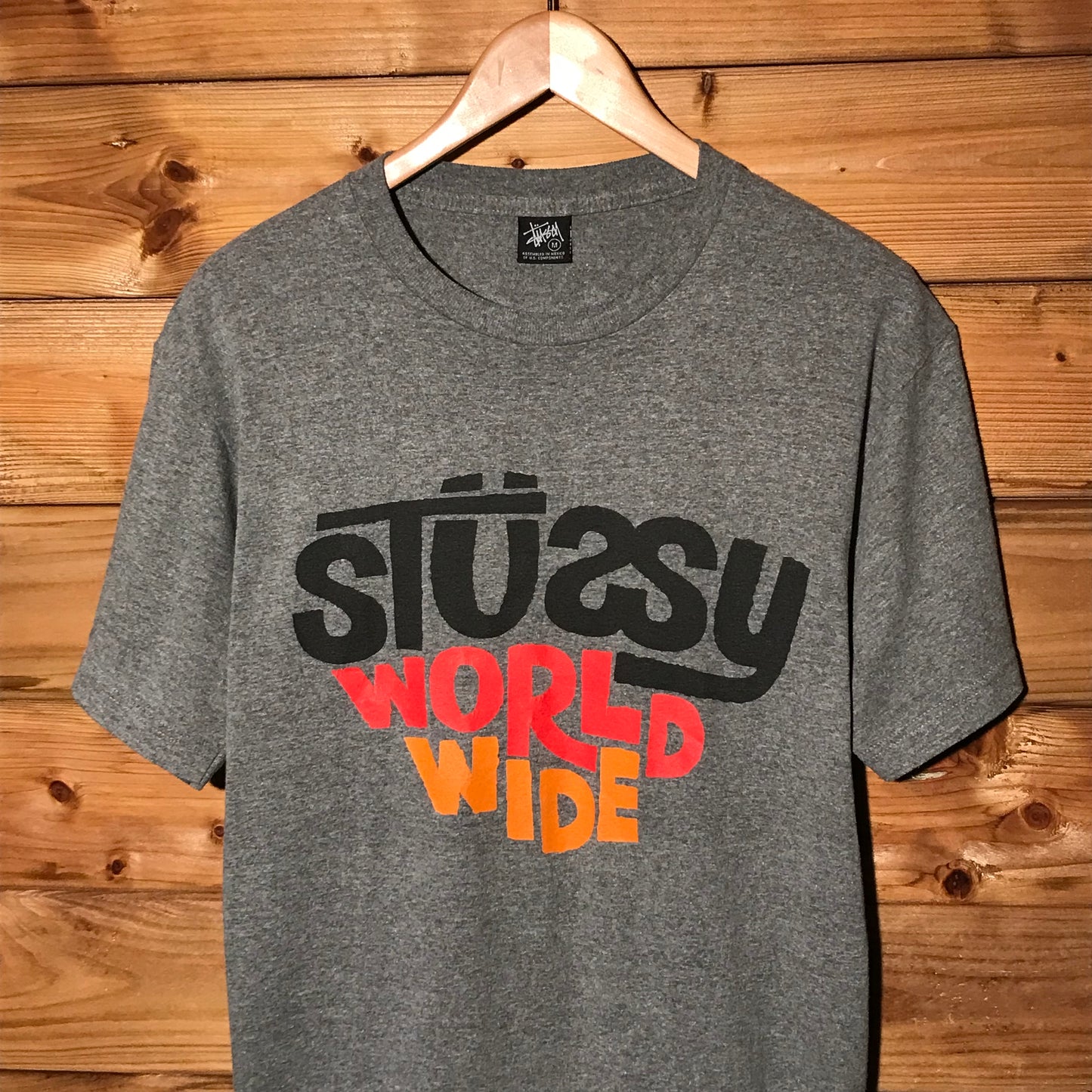 Stüssy World Wide Spellout t shirt