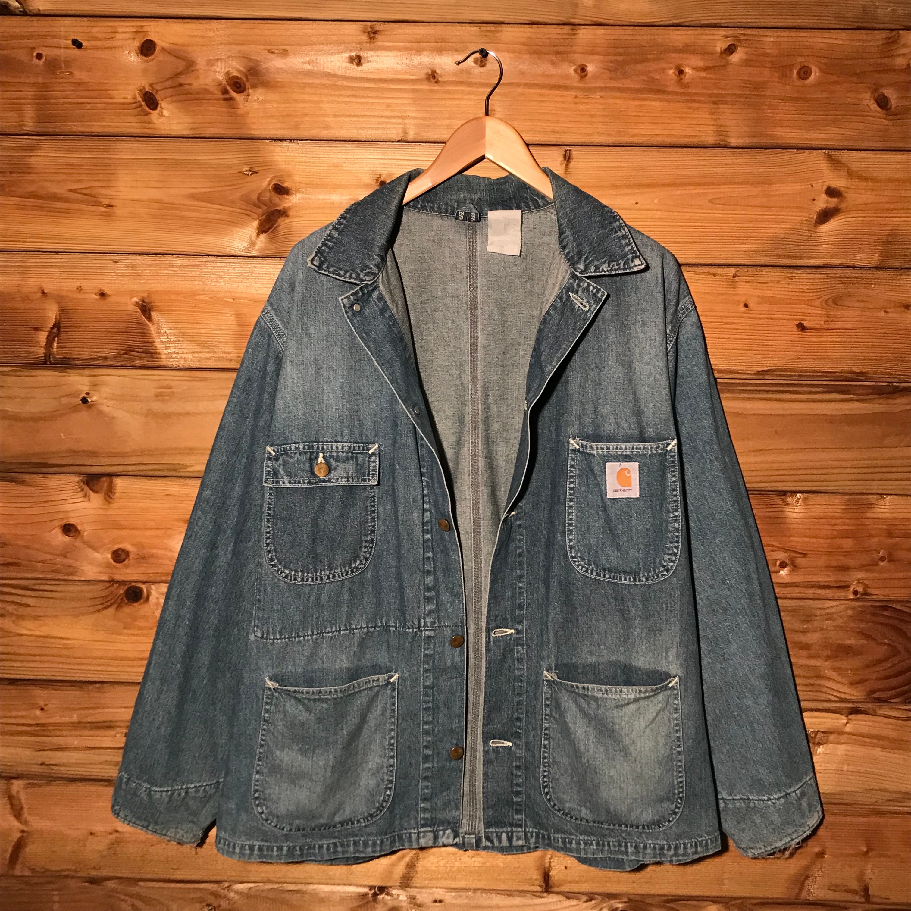 Carhartt denim chore coat deals