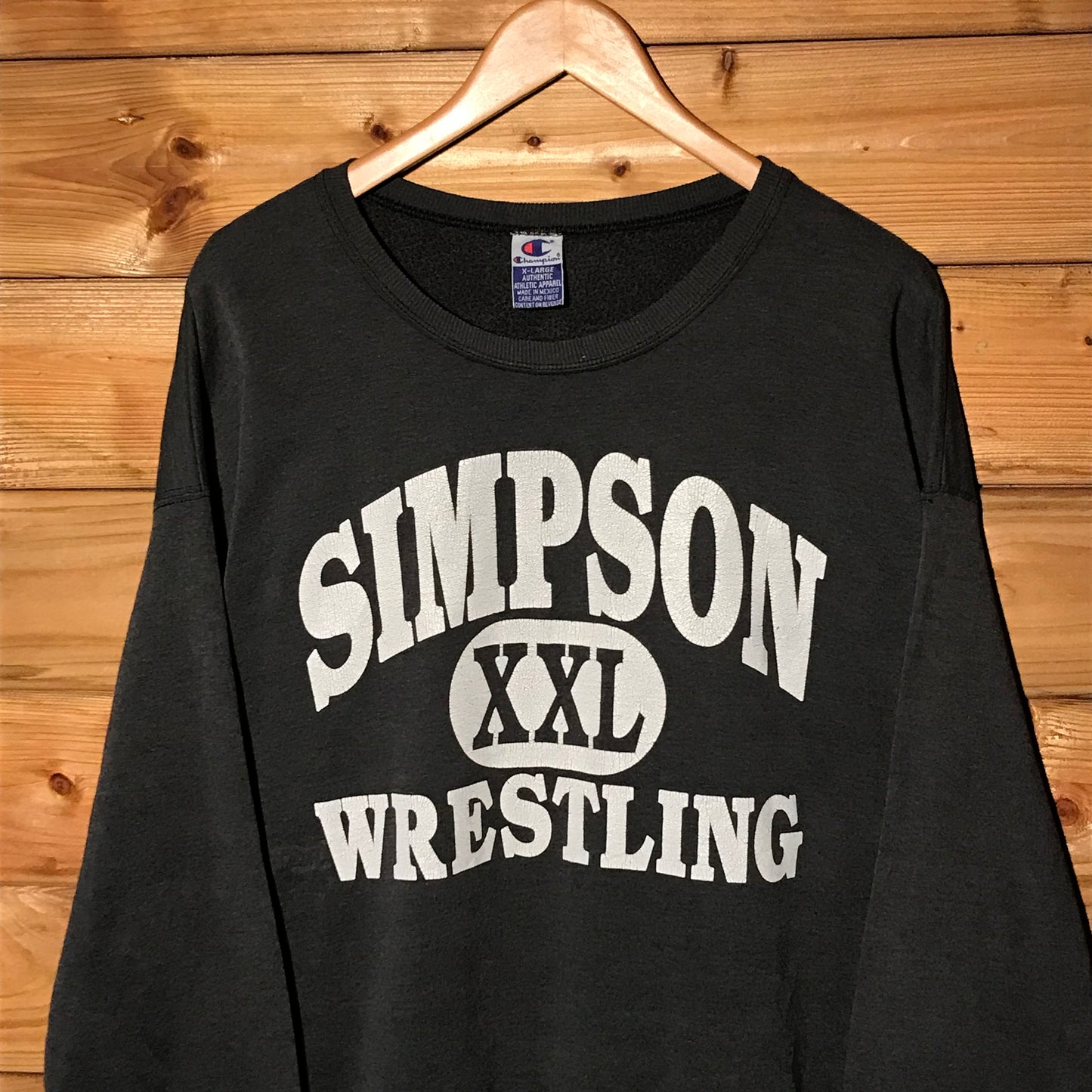 Champion Simpson XXL Wrestling Spellout sweatshirt