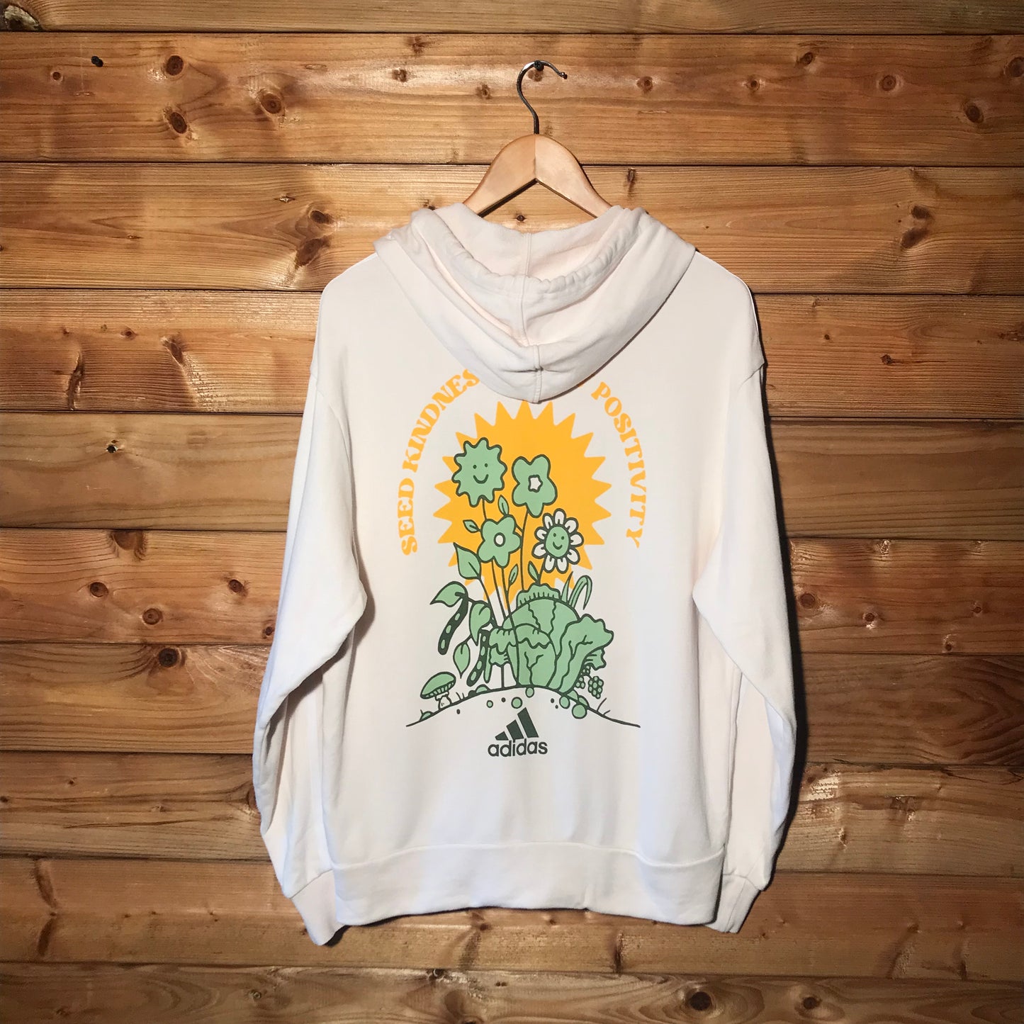 Adidas Seed Kindness Grow Positivity zip up hoodie