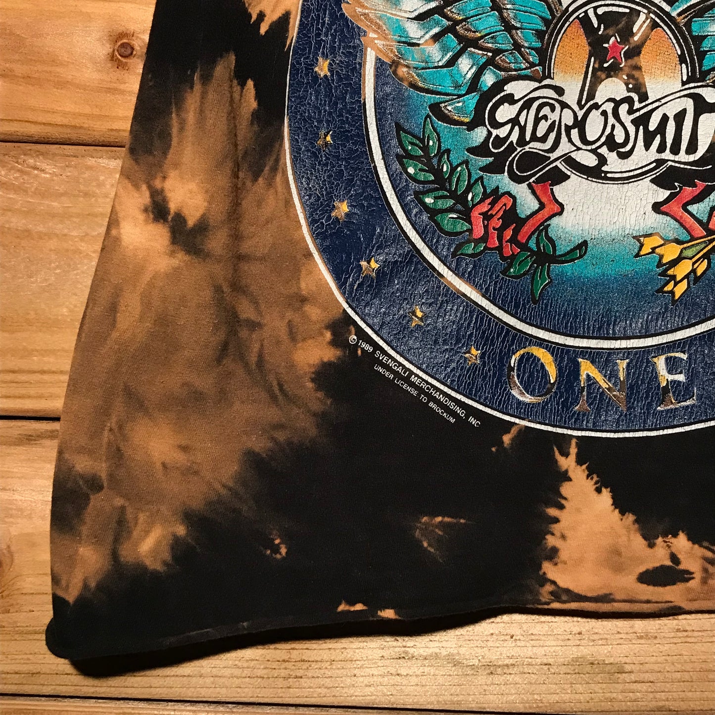 1989 Aerosmith Pump World Tour Bleach Dyed t shirt