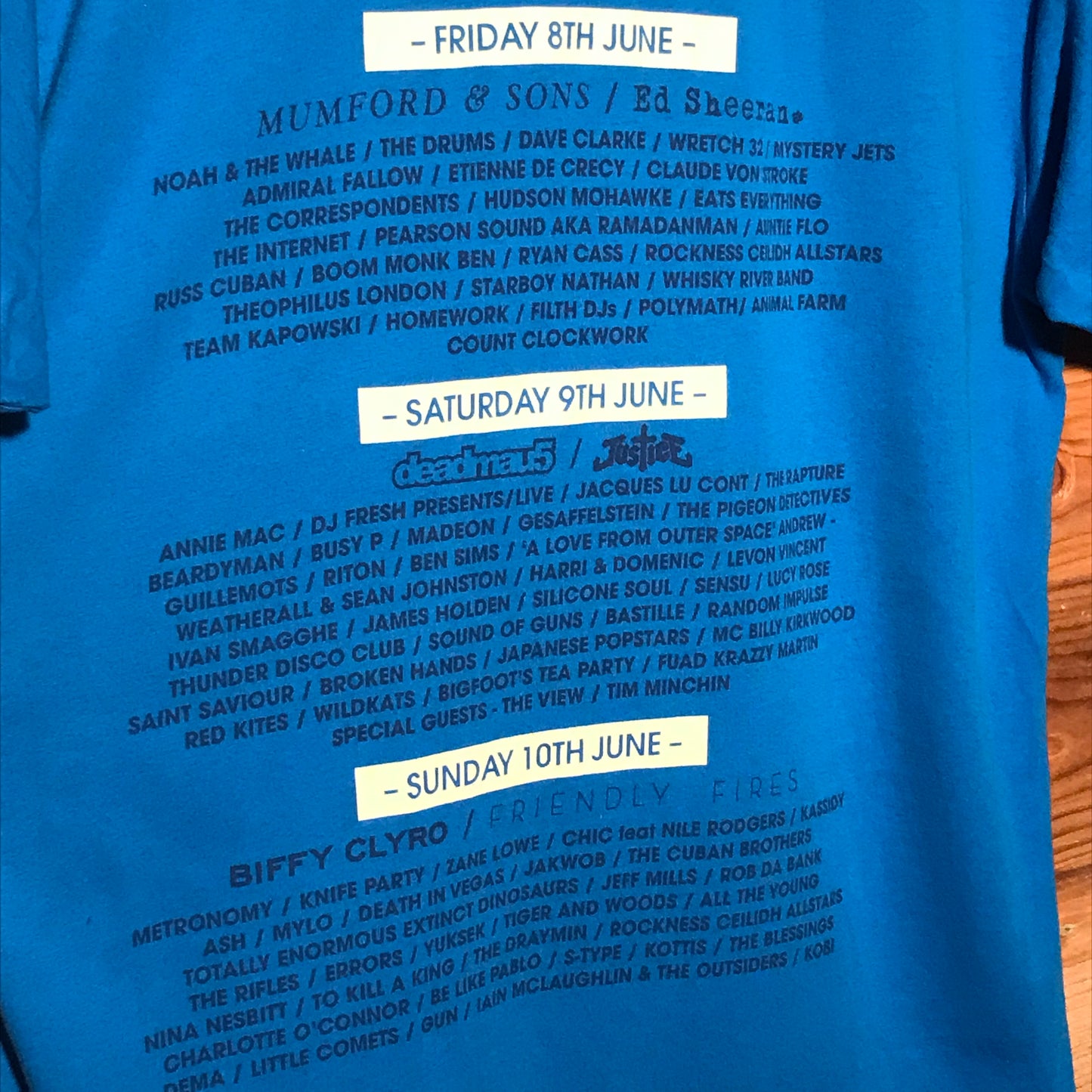 2012 Rockness Festival t shirt