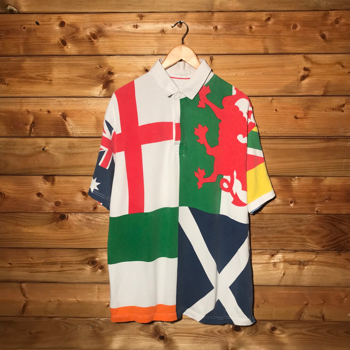 Cotton Traders Multi Flag polo t shirt