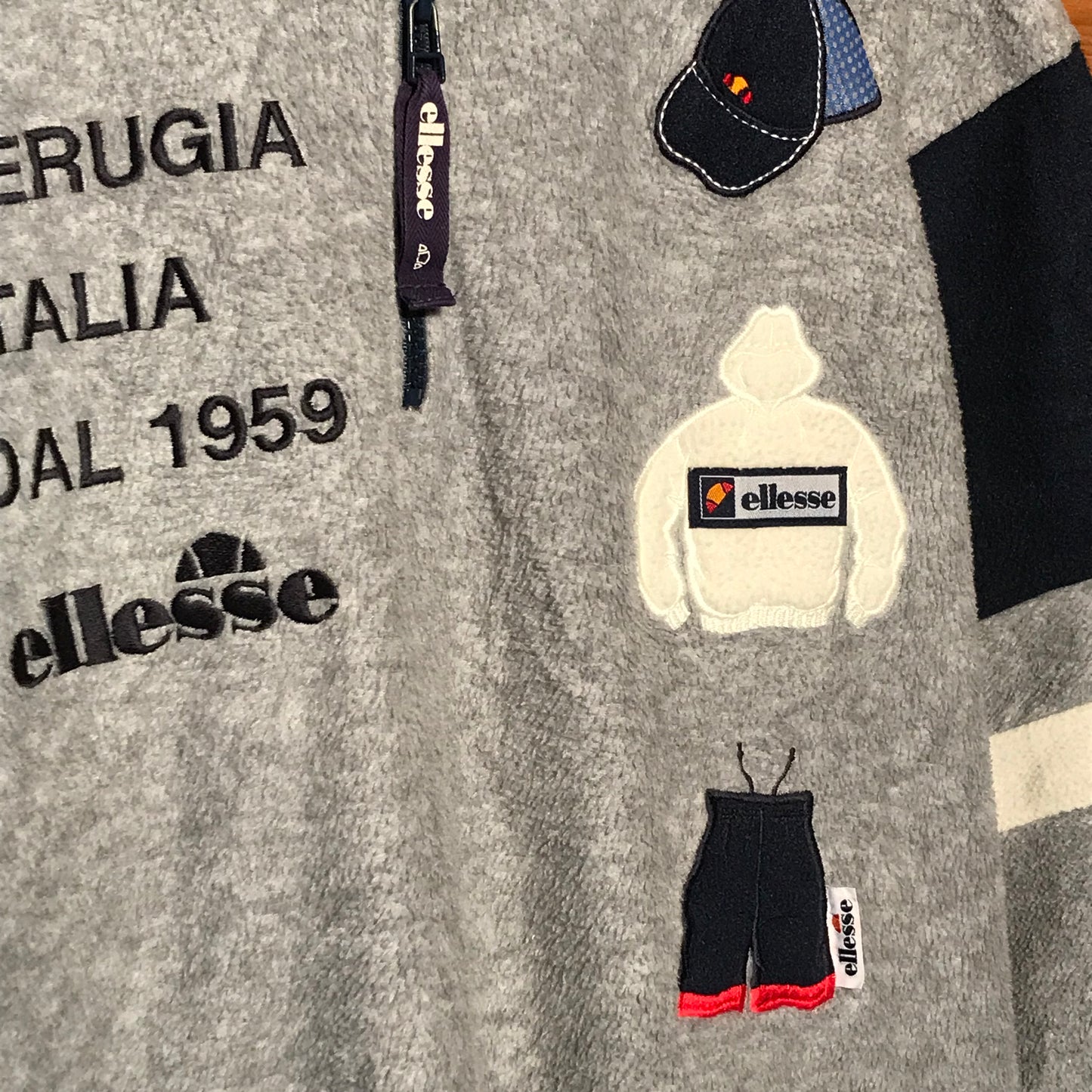 90s Ellesse Outfit quarter zip fleece sweatshirt