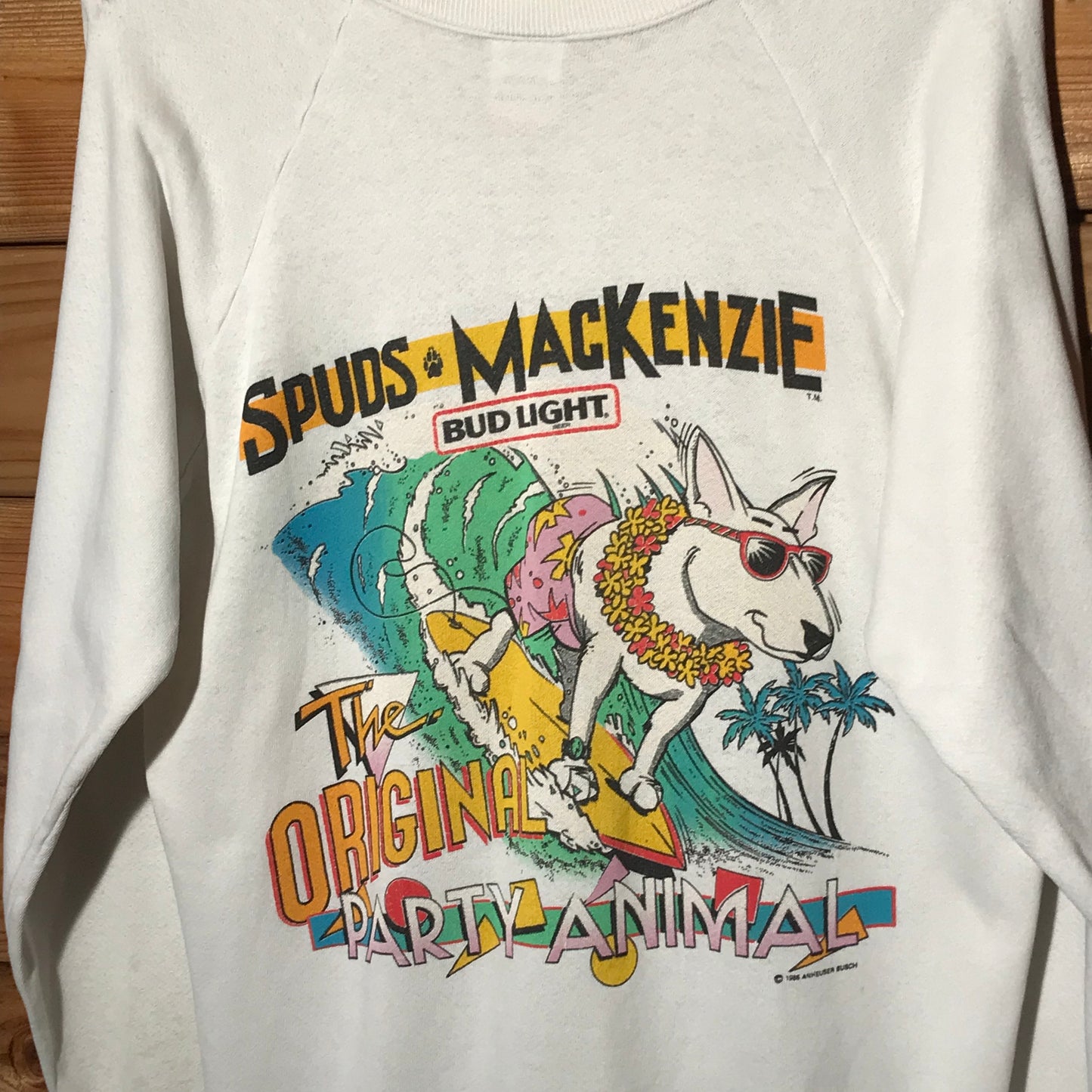 1986 Bud Light Spuds Party Animal sweatshirt