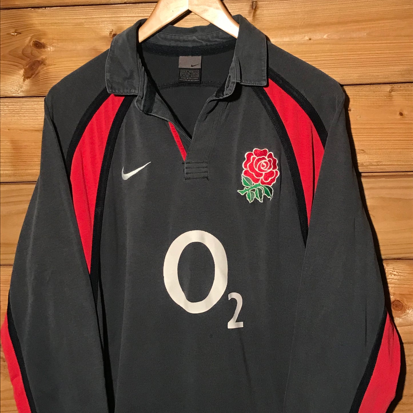 Nike England Rugby long sleeve polo t shirt