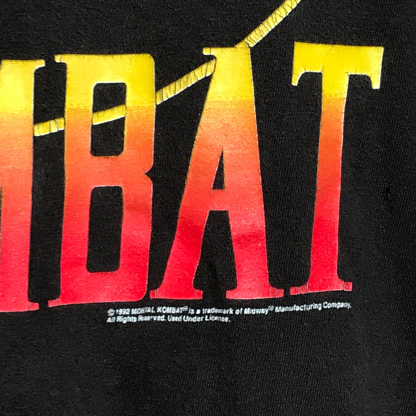 1992 Mortal Kombat Promo t shirt