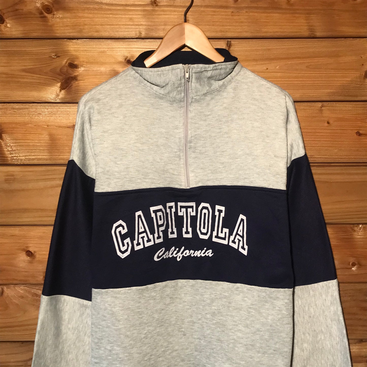 90s Capitola California Spellout half zip sweatshirt