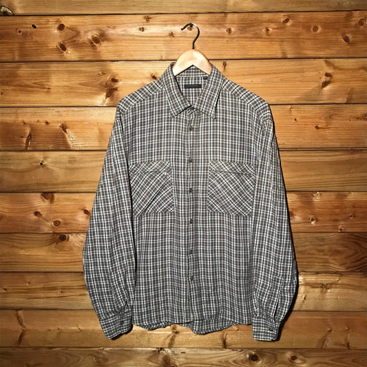 Sea Barrier Plaid button up overshirt