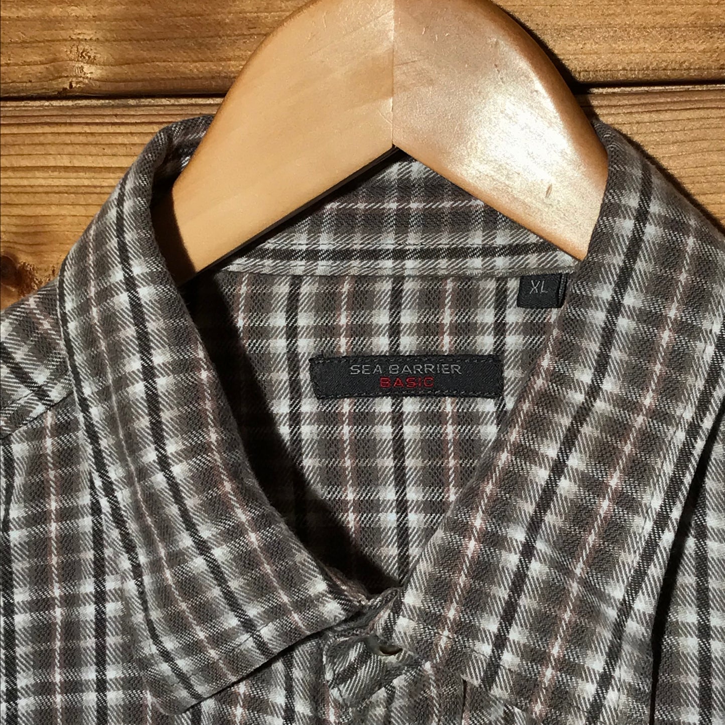 Sea Barrier Plaid button up overshirt